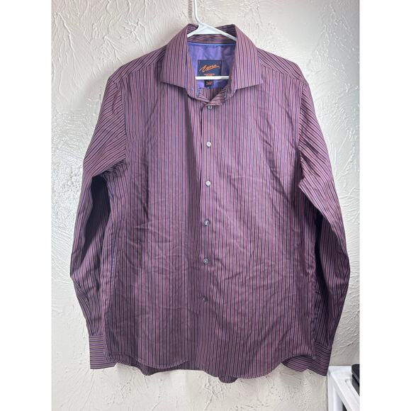 Egara Mens Slim Fit Stretch No Iron Long Sleeve‎ Button Up Shirt Mens Size Large - Picture 1 of 5